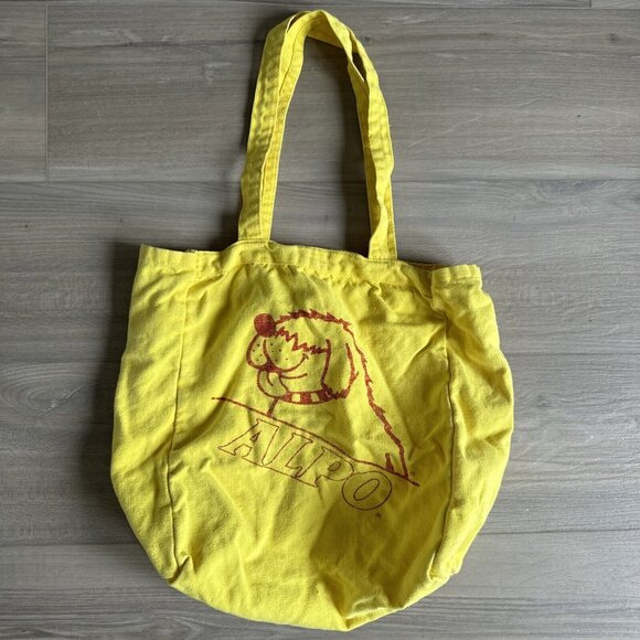 VINTAGE ALPO CAT FOOD YELLOW CANVAS TOTE BAG, GARFIELD 1978‎ - Picture 4 of 12
